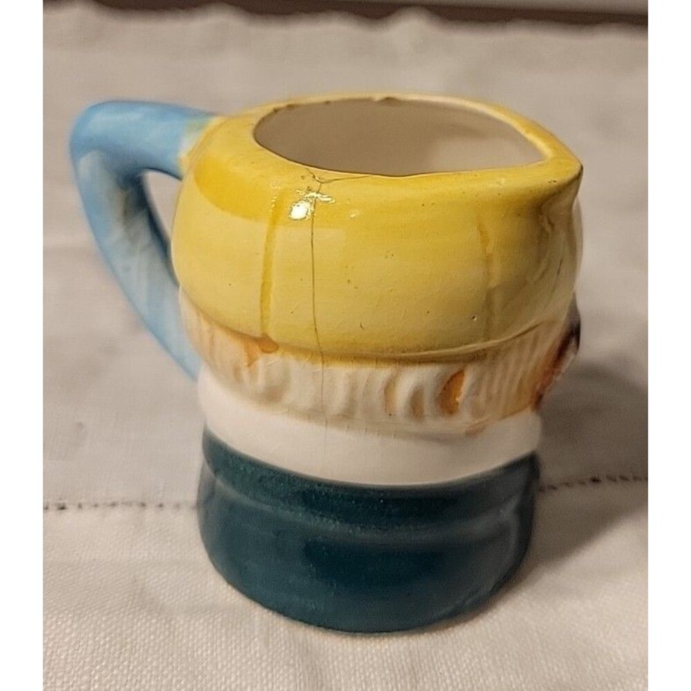 Mini Vintage Toby Mug Japan Hand Painted Ceramic/Porcelain - Picture 3 of 8